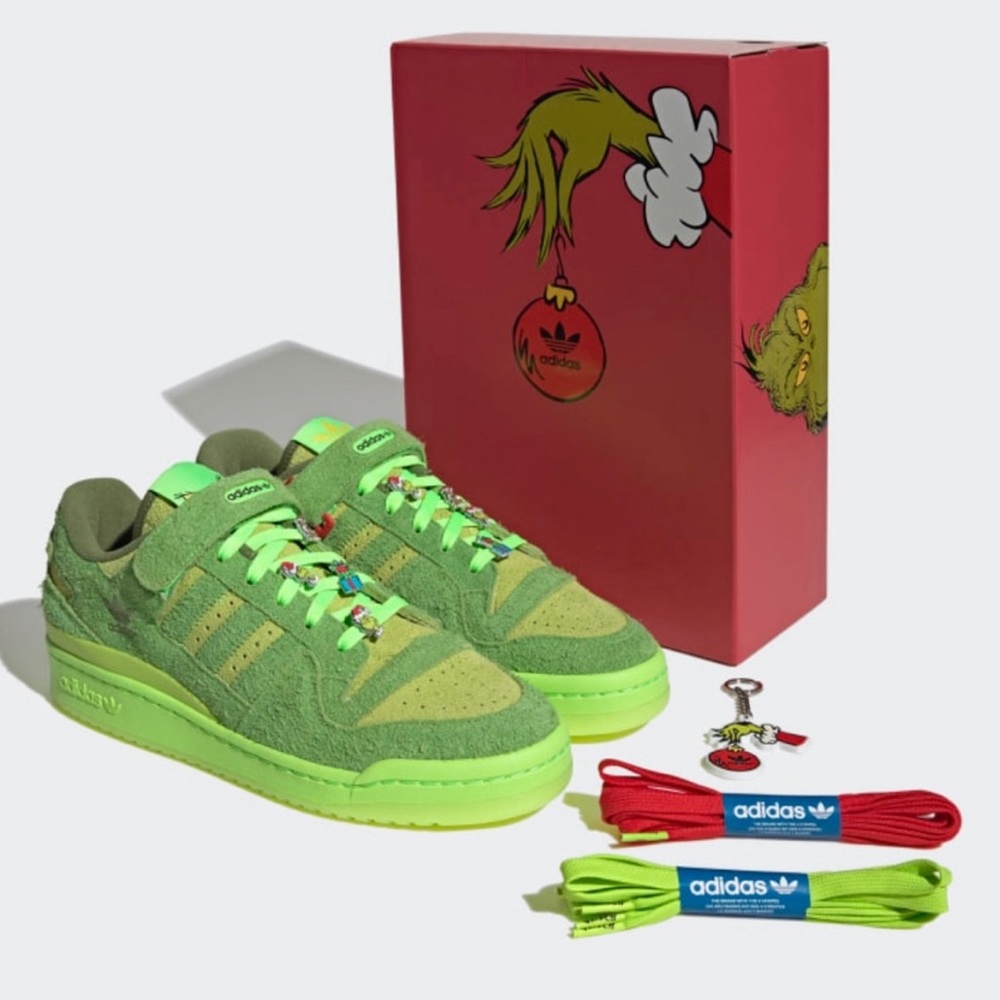 NIB Adidas Forum Grinch Shoes, M7.5